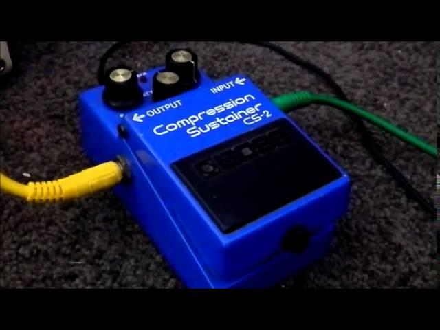 Boss CS-2 compressor demo and tutorial