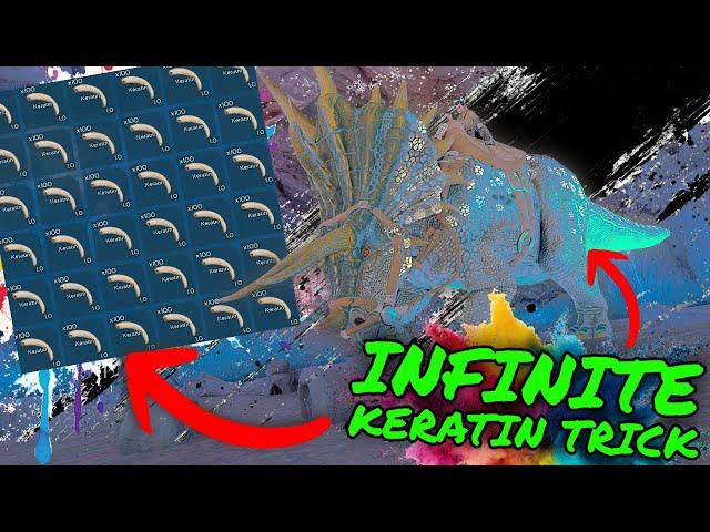INFINITE Keratin Trick in Ark Survival Ascended!!! How To BLACK BOX/SLOT CAP Keratin in 30 Seconds!