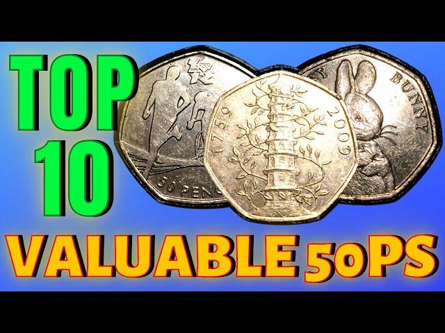 Top 10 Most Valuable and Rare 50p Coins! (UK Circulation) 2022