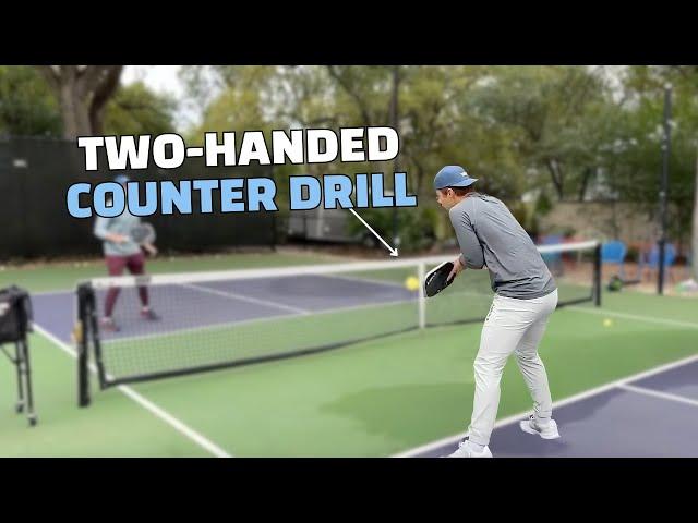 How To Hit the Two-Handed Backhand Counter in Pickleball | Ben Johns