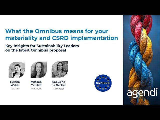 What the Omnibus means for your materiality and CSRD implementation