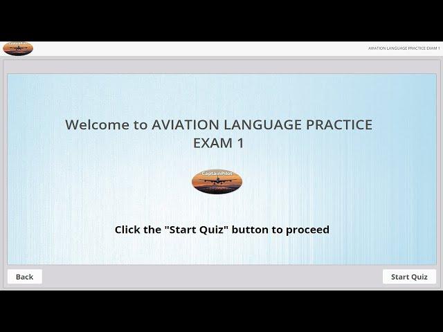 Aviation Language Exam Training / Elpac Paper 1