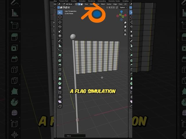 Flag. #blendertips #3dmodeling #Blender #3dartist #Blender3d #b3d #3dvisualization #blendercommunity
