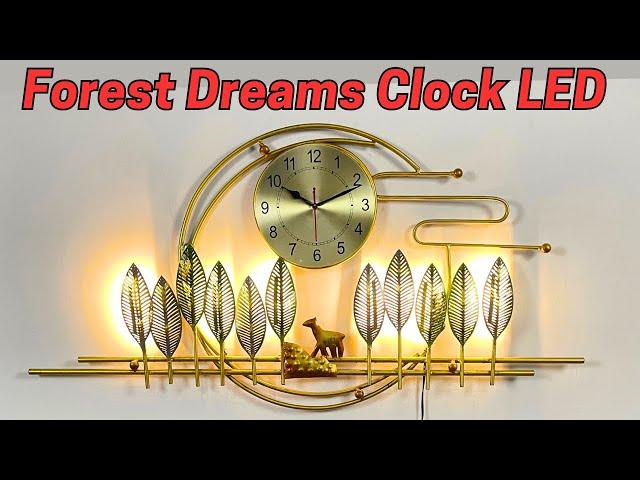 Forest Dreams Metal Wall Clock with LED lights @antaryuga