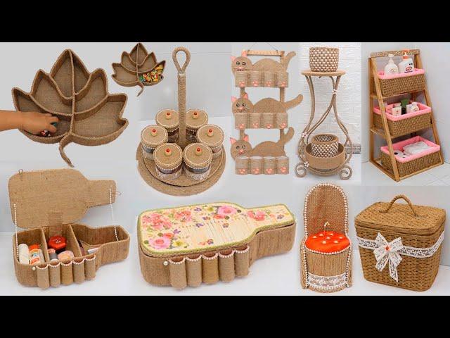 10 Space Saving Organizer Ideas Reuse Waste Material, Jute Craft Ideas