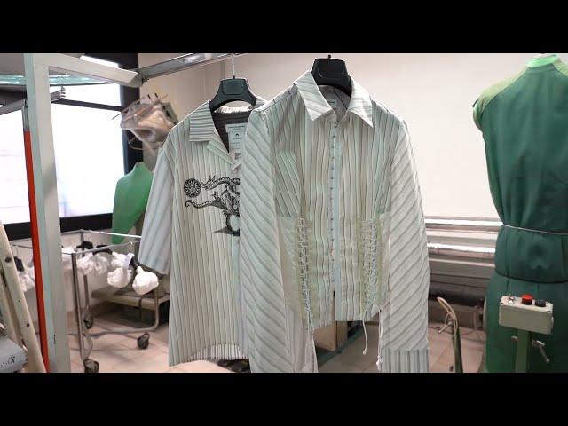 MARINE SERRE REGENERATED - STRIP POPLIN & JACQUARD SHIRTING Fall/Winter 2022