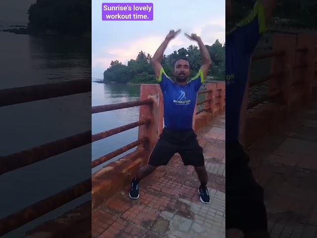 Sunrise's lovely workout time. | Sanjib Mistry #shorts #video #viral #youtubeshorts #workout #run