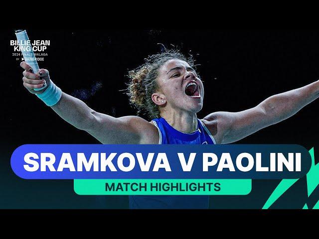 Rebecca Sramkova v Jasmine Paolini | Slovakia v Italy | 2024 Billie Jean King Cup Final Highlights