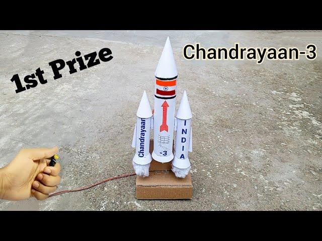 Chandrayaan-3 working model | Chandrayaan for school project | rocket launching  science project