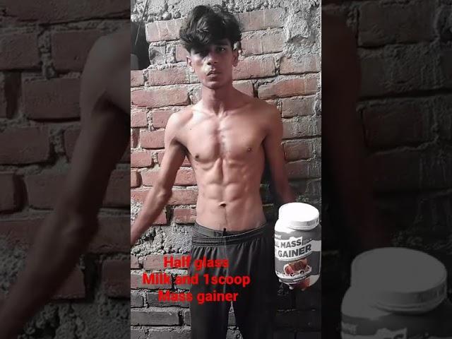 first time take mass gainer 16year old boy #gym #massgainers #shorts