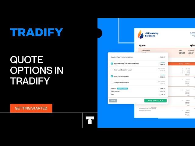 Quote Options in Tradify