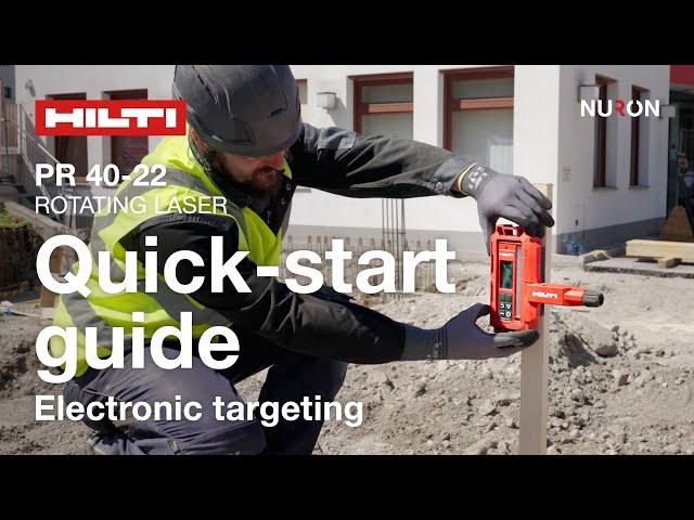 Hilti Nuron PR 40-22 Quick-start guide - Electronic targeting