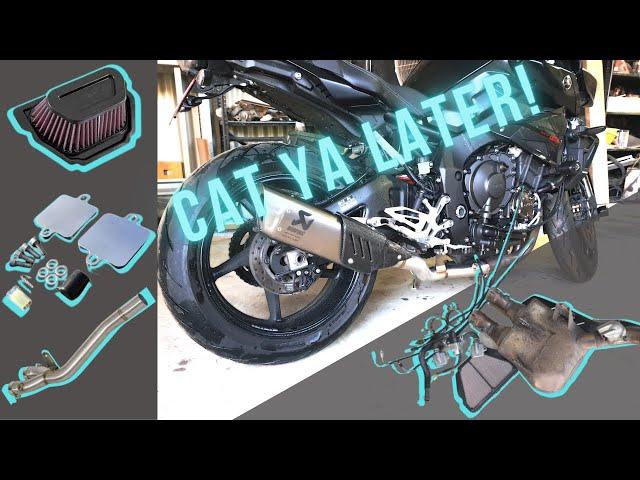 Yamaha MT10 Performance mods - black widow mid pipe, K&N air filter, smog block off plates