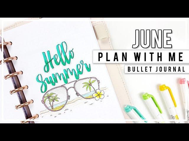 PLAN WITH ME | JUNE Bullet Journal Monthly Setup