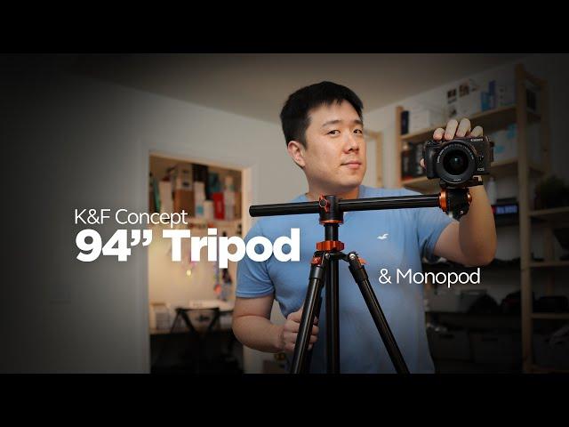 K&F Concept 94" Camera Tripod & Monopod - Unboxing and Testing