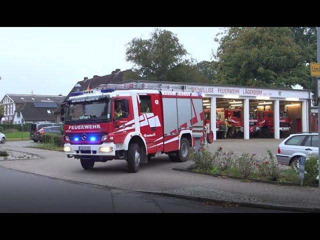 Vollalarm Anrückende FFler Feuerwehr Lägerdorf Feuer auf Firmenglände Feu2 Y