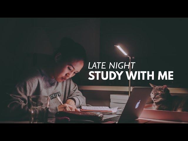 LATE NIGHT STUDY WITH ME | 2 hour pomodoro revision session (NO MUSIC)