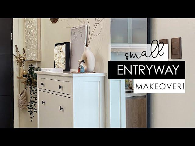 SMALL ENTRYWAY MAKEOVER (DIY, IKEA & STORAGE IDEAS)