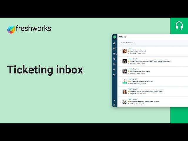 Ticketing inbox in Freshdesk