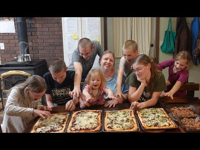 Homemade PIZZA for our LARGE FAMILY!