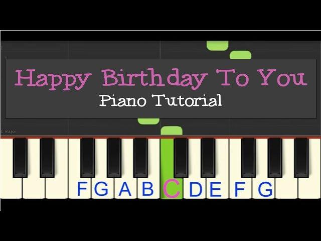 Easy Piano Tutorial: Happy Birthday to You! (slow tempo)