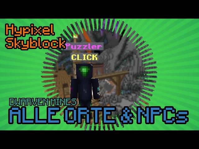 ALLE ORTE & NPCs der DWARWEN MINES  Hypixel Skyblock Deutsch | Multidissimo