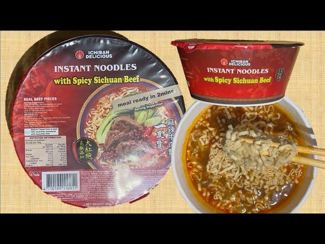 Ichiban Delicious Instant Noodles with Spicy Sichuan Beef