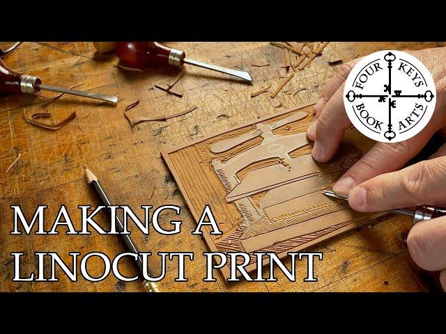 Making A Linocut Print from Start to Finish - Featuring Mr. Ritchie