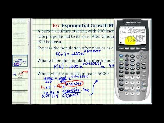 Ex:  Exponential Growth Function - Bacterial Growth