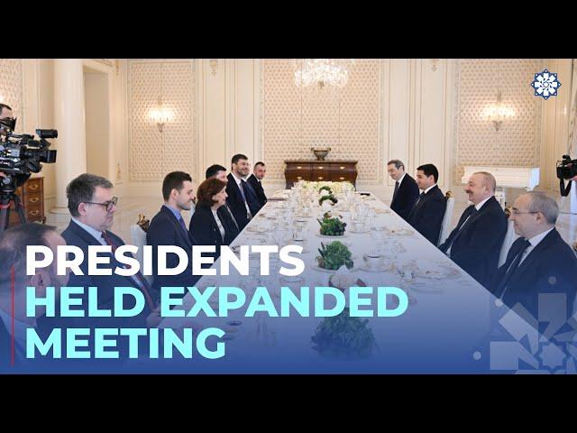 President Ilham Aliyev held expanded meeting over lunch with President of North Macedonia
