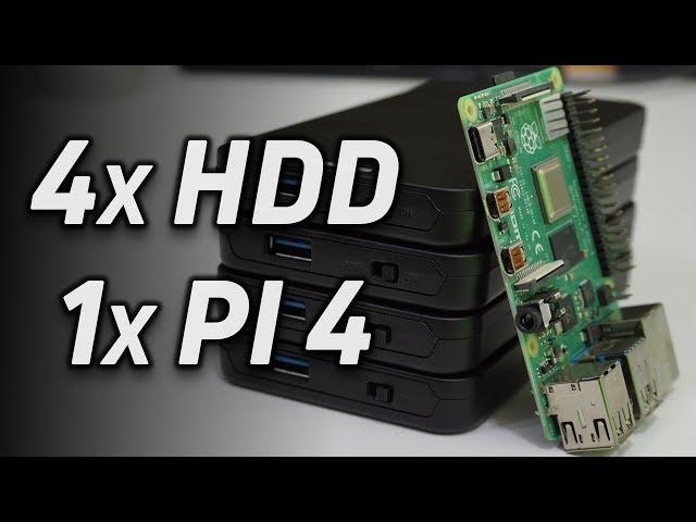 Build a Raspberry Pi NAS with 4 Hard Drives and RAID