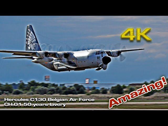 Amazing Hercules C130 Belgian Air Force CH-01 low takeoff!!!