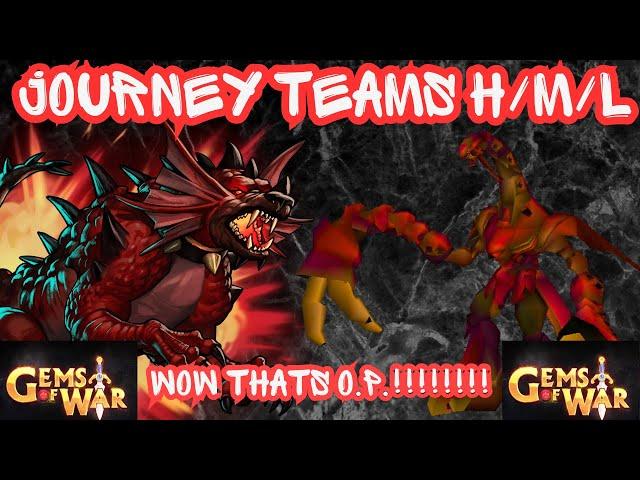 WOW THATS OVERPOWERED! Journey Teams H/M/L Daemon | Ruby Weapon Enters F2P NEW OP WEAPON Gems of War