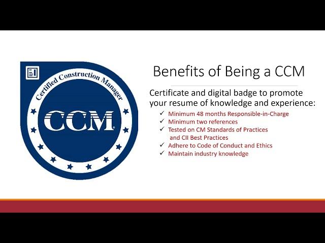 Construction Management Credentialing Presentation