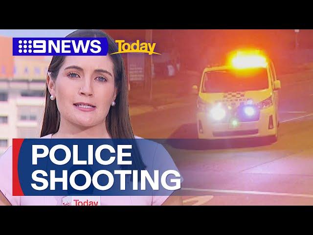 Man shot by police after allegedly firing at officers in car chase | 9 News Australia