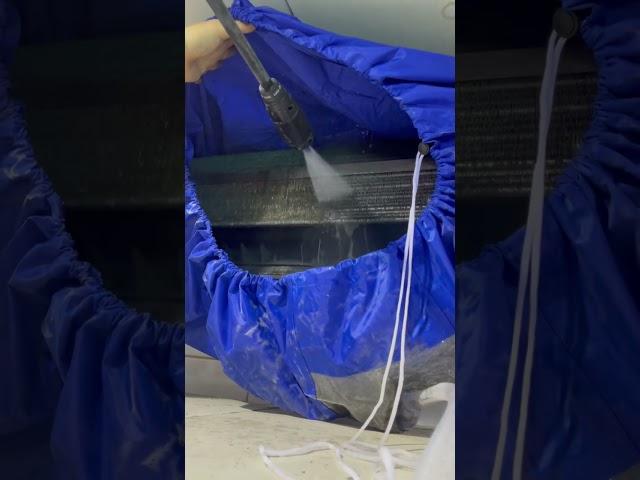 Cleaning split Ac using Bag