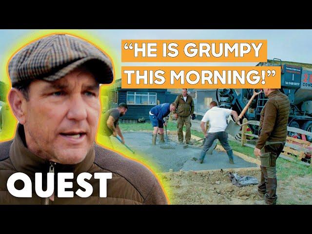 Vinnie Jones Fights With His Mates Over An Important Concrete Pour | Vinnie Jones In The Country