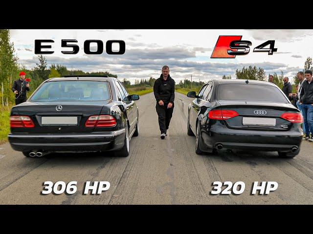 ПЯТЬ ЛИТРОВ Mercedes E500 vs Audi 300hp + Mercedes "с500" vs Jaguar XF & Mercedes E430 vs BMW 535i