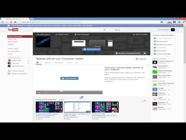 Youtube new channel design thoughts [2013]