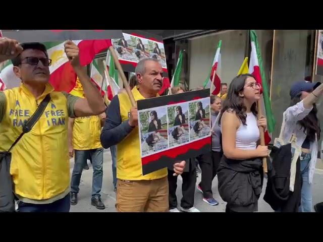 HUGE Protests in the Streets if New York (Free Iran)