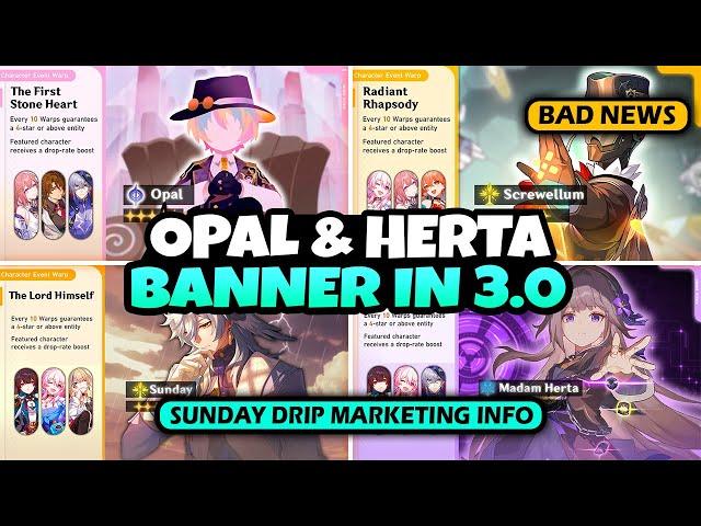 NEW UPDATE! 3.0 Banner Roadmap - Opal and Herta | 2.6 Rerun Banner Lineup - Honkai: Star Rail