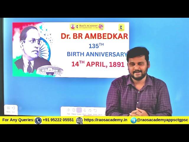 Dr. BR AMBEDKAR JAYANTHI | WORLD KNOWLEDGE DAY 2025 | Refroms | Eswar|  Raos Academy Hyderabad