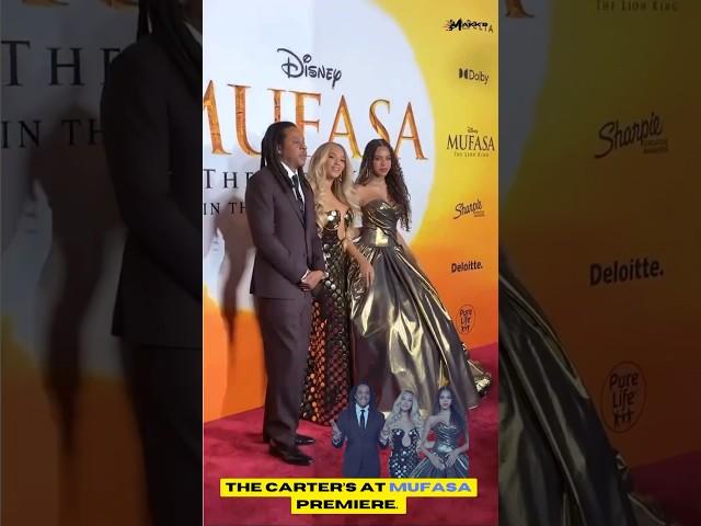#Jayz, #Beyonce & #Bluelvy attend the premiere of 'The Lion King: #Mufasa'.
