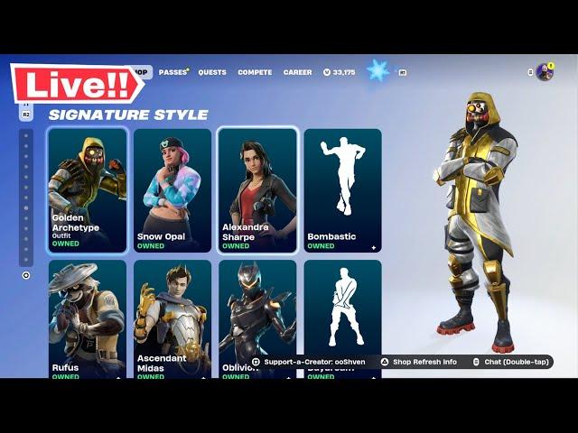 Fortnite GOLDEN ARCHETYPE *NEW* ITEM SHOP TODAY January 3! (Chapter 6 LIVE)