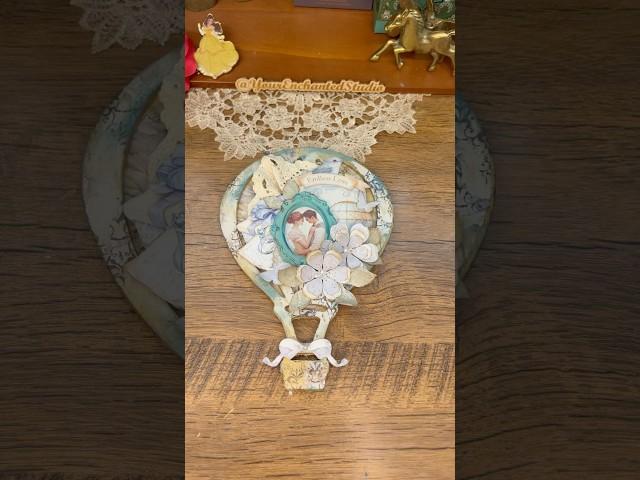 Mixed Media Hot Air Balloon Featuring the Stamperia Timeless collection! #mixedmedia #asmr #shorts