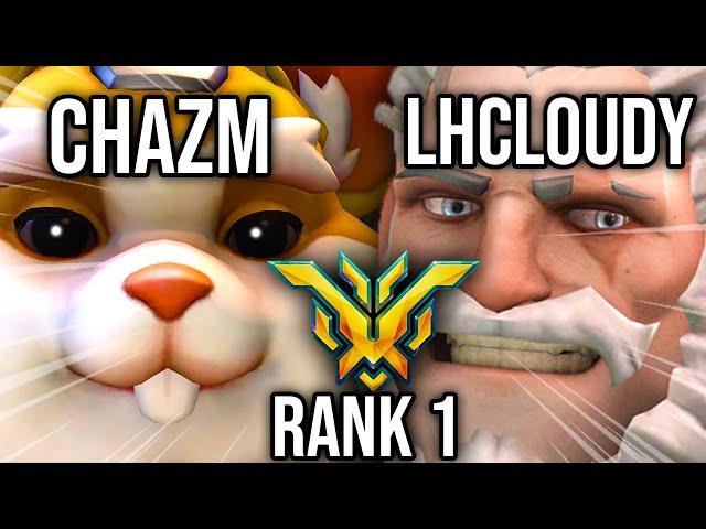 RANK 1 BALL VS RANK 1 REINHARDT (LhCloudy vs chazm) | TOP 500 WRECKING BALL PRO CHAZM