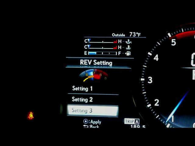 Lexus GSF RCF Rev Indicator and what it does.