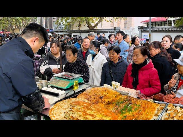 Xi'an, China, a winter open-air morning market,  a dozen kinds of breakfast，China Food Market