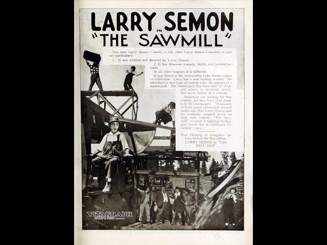 Larry Semon & Oliver Hardy in "The Sawmill" (1922)