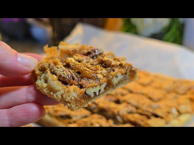 The Easiest Pecan Bars Recipe + what I cooked this week